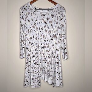 𝅺LOGO by Lori Goldstein 3/4 Sleeve Printed Top, Size, S